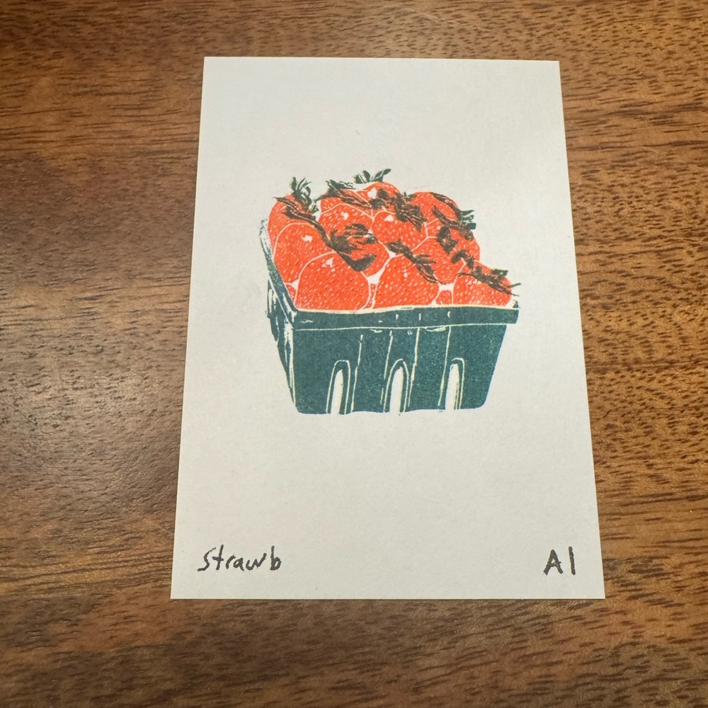 Inciardi Mini Print Strawberries